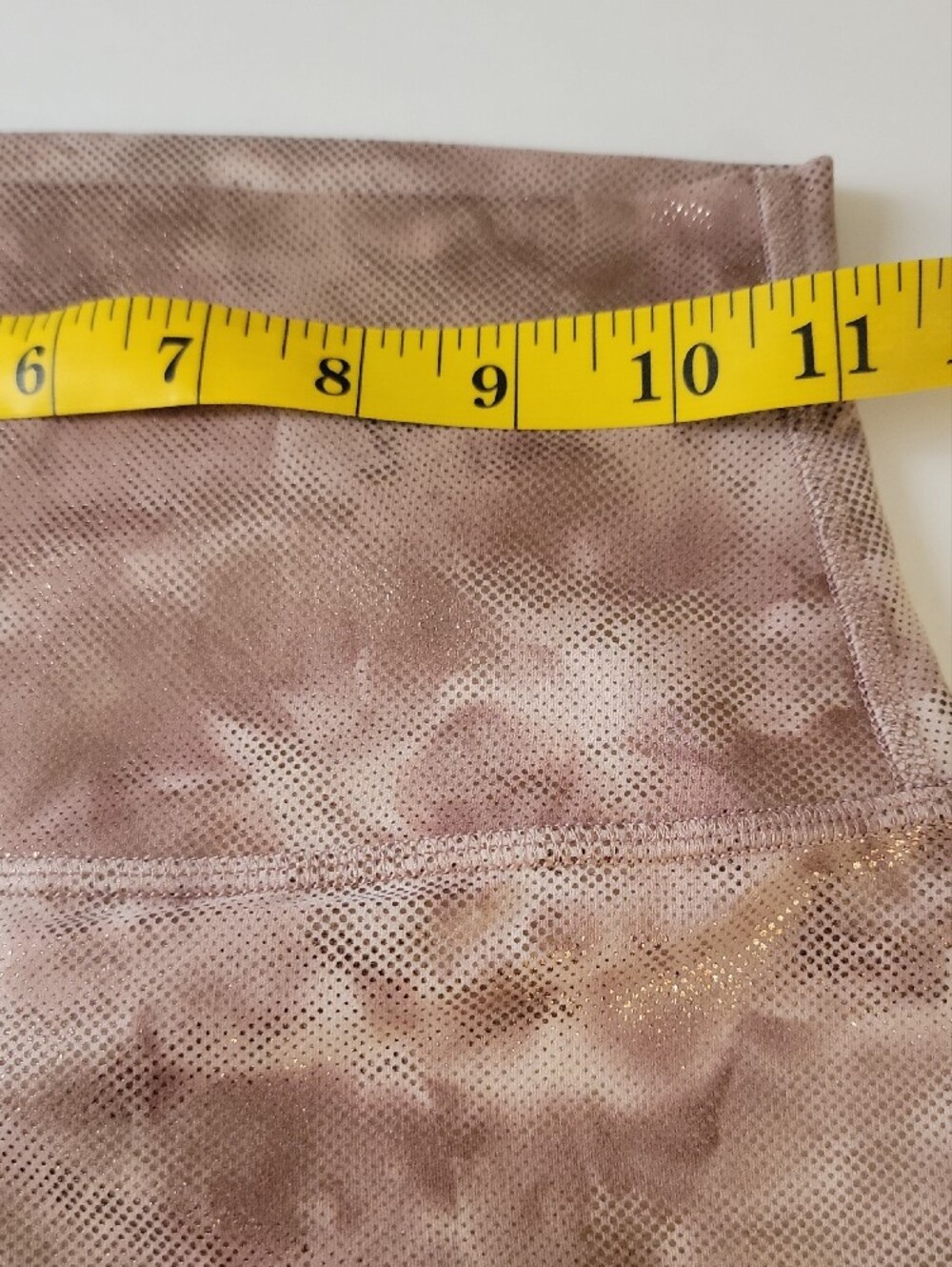 Lululemon Girls Leggings Brown Beige Tie‑Dye High‑Waist Size 4 - Picture 5 of 13